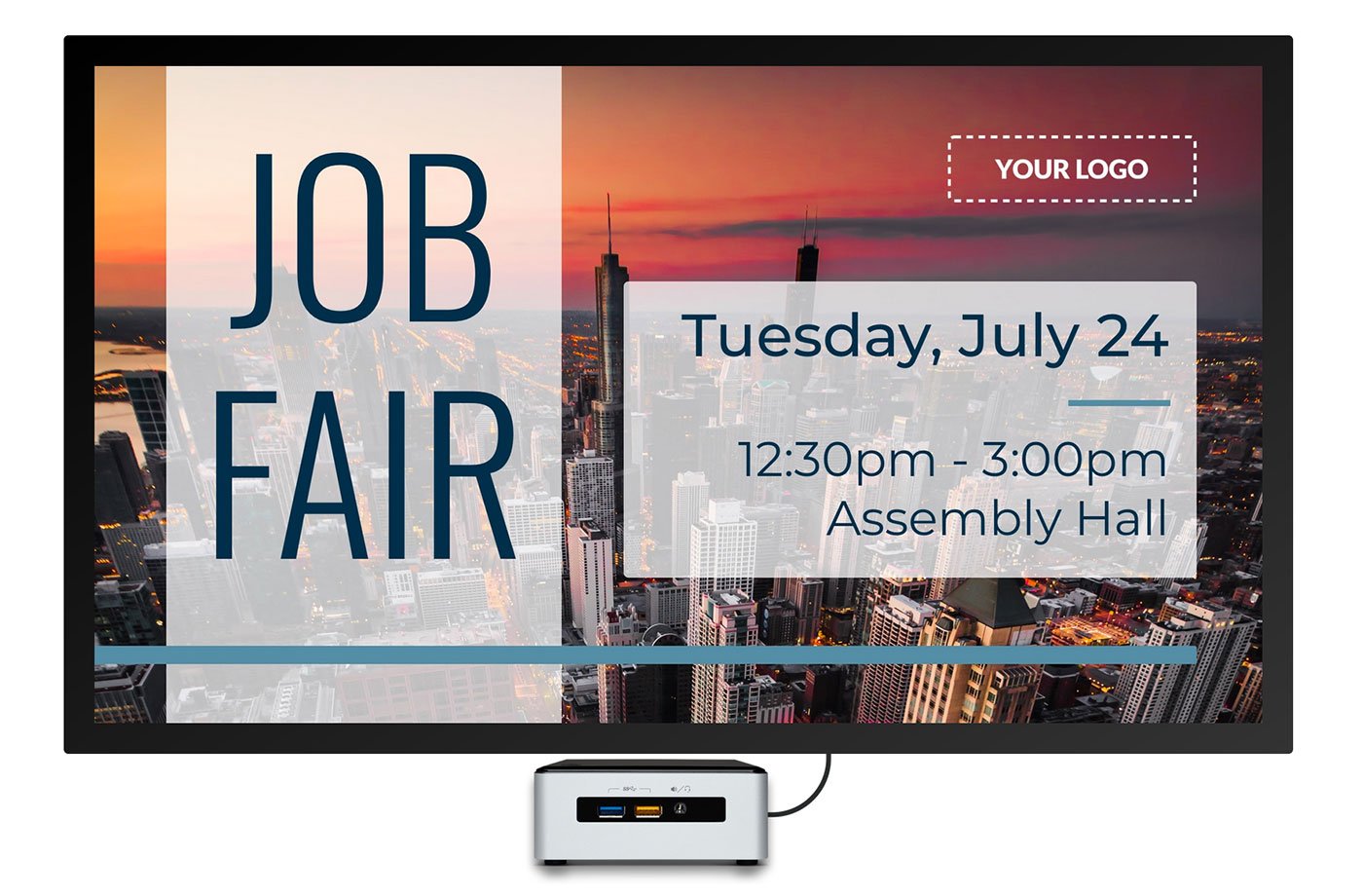 Job Fair Hiring Digital Signage Template