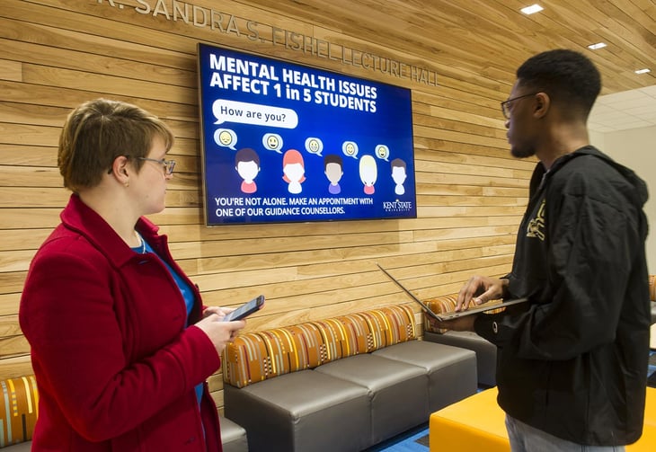 kent state university mental health digital signage