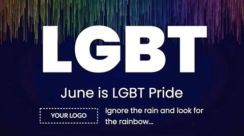 lgbt rainbow digital signage template