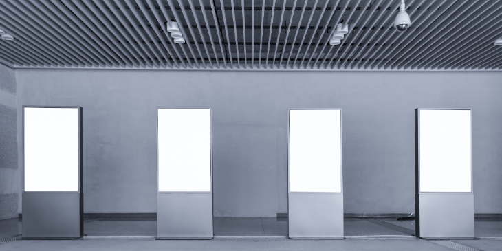 Multiple digital signage in display.