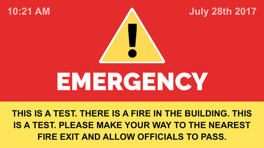 Emergency Alerts Digital Signage