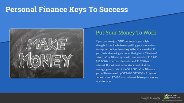 personal finance tips digital signage template
