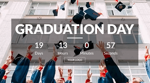Graduation Day Countdown digital signage Template