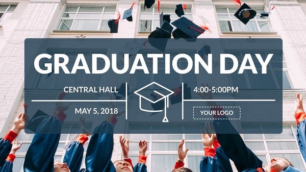 graduation day digital signage template