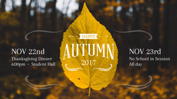 Happy Autumn Digital Signage Template