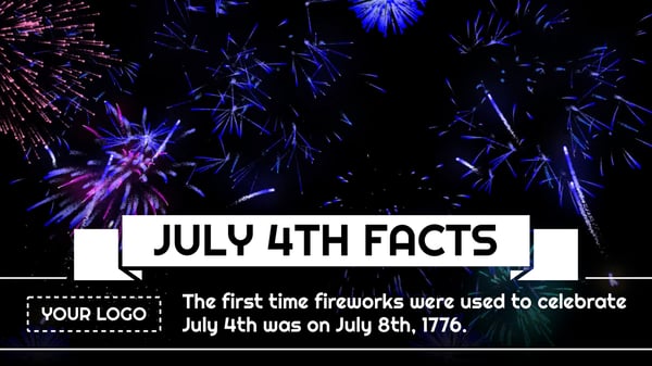 fourth of july facts digital signage template