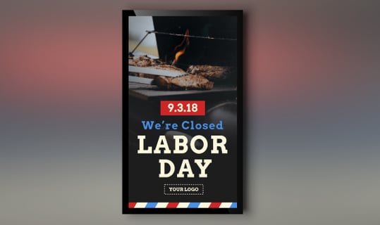 labor day digital signage template portrait