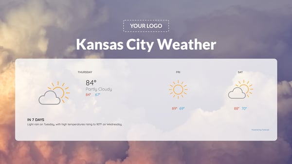 Weather Widget Digital Signage Template