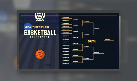 Women's NCAA Tournament digital signage template