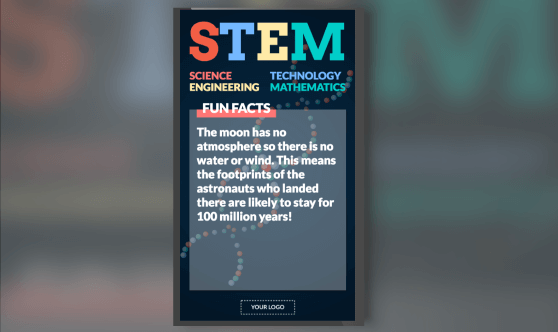 STEM Digital Signage (Portrait Mode)