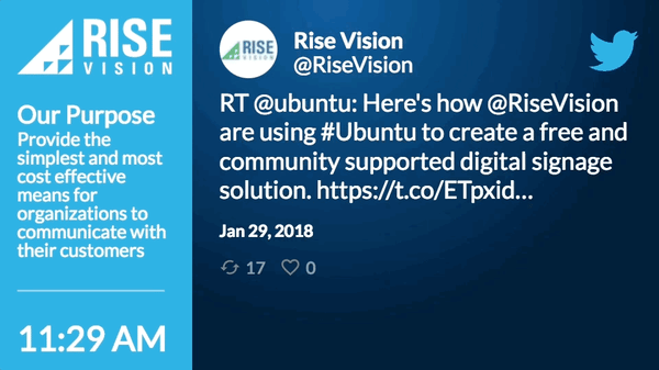 twitter for digital signage
