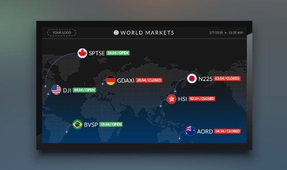 world markets digital signage template
