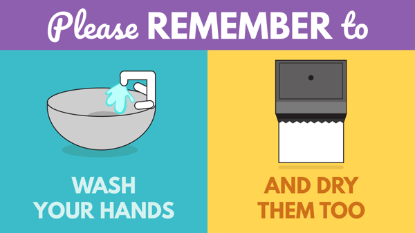 Hand washing digital signage template