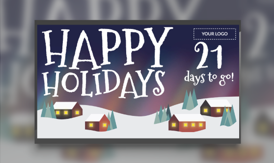 happy holidays countdown template