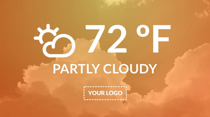 digital signage weather content