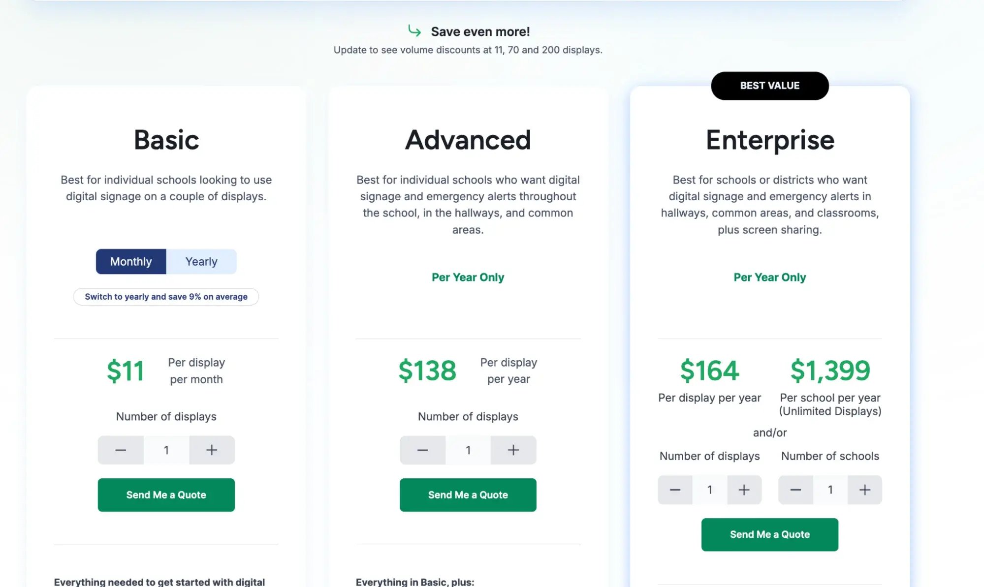 rise vision subscription plan
