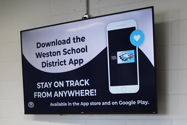 school app promotion digital signage