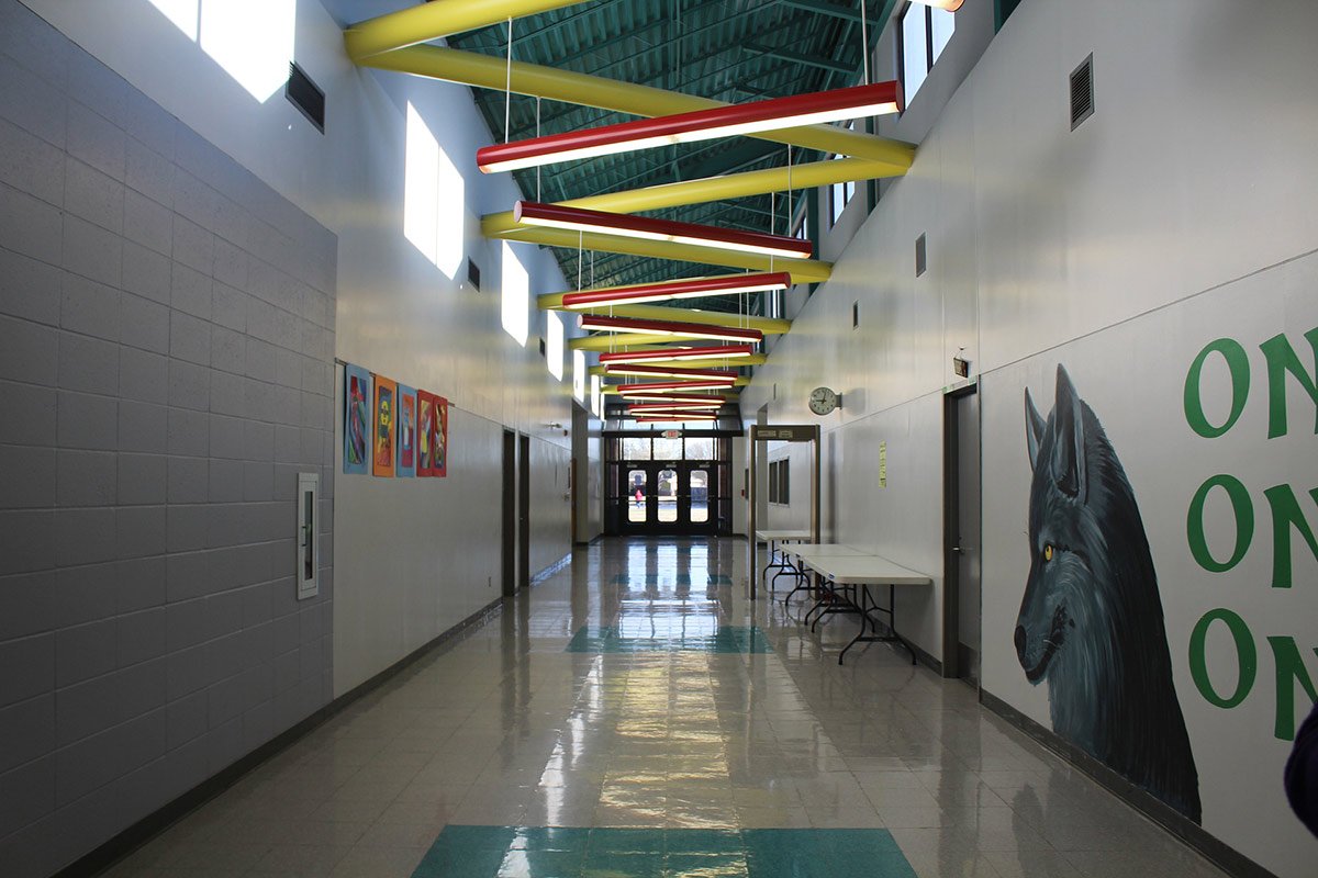 school hallways digital signage