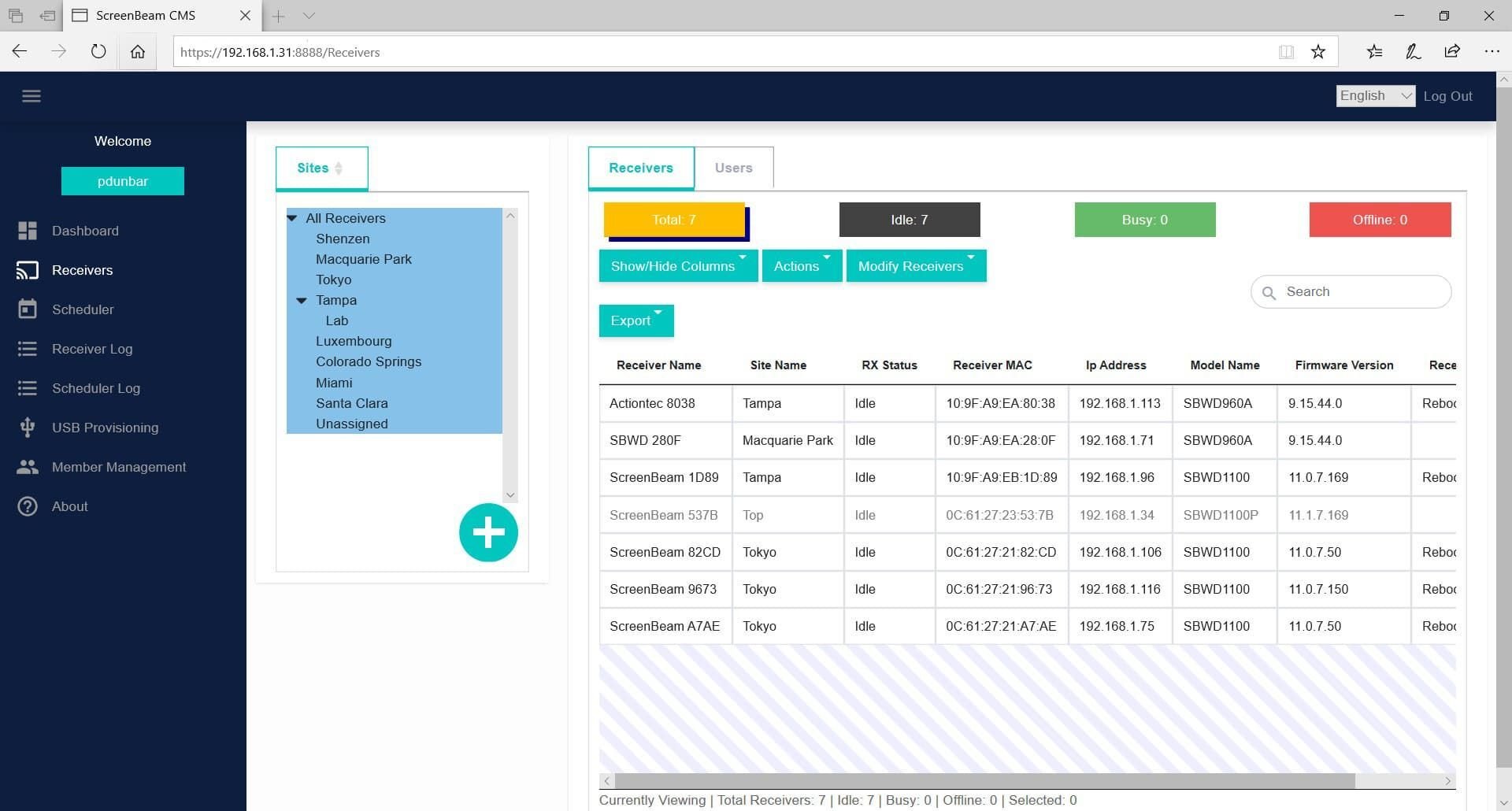 screenbeam dashboard image