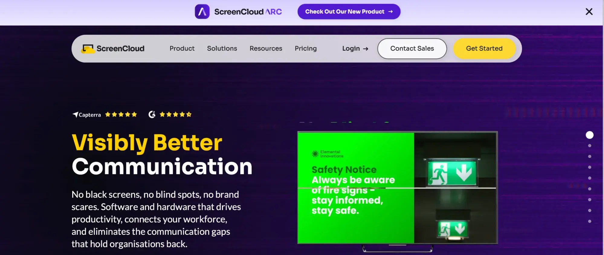 ScreenCloud review: the ScreenCloud homepage and digital signage software