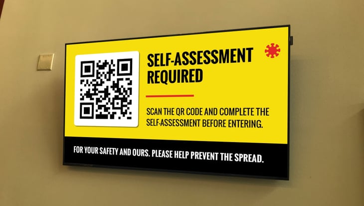 self assessment digital signage template