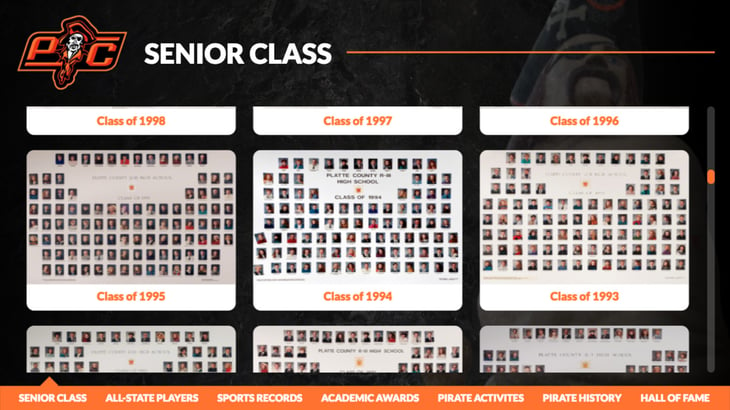senior class by year digital signage example