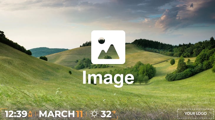 simple digital signage template fullscreen image