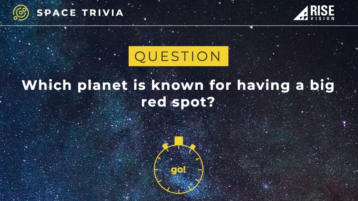 Space Trivia Digital Signage Template