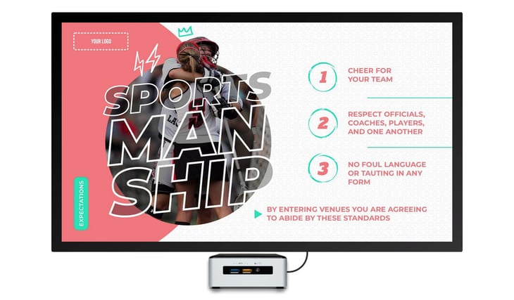 sportsmanship rules digital signage template