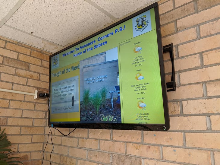 summers corner public school digital signage