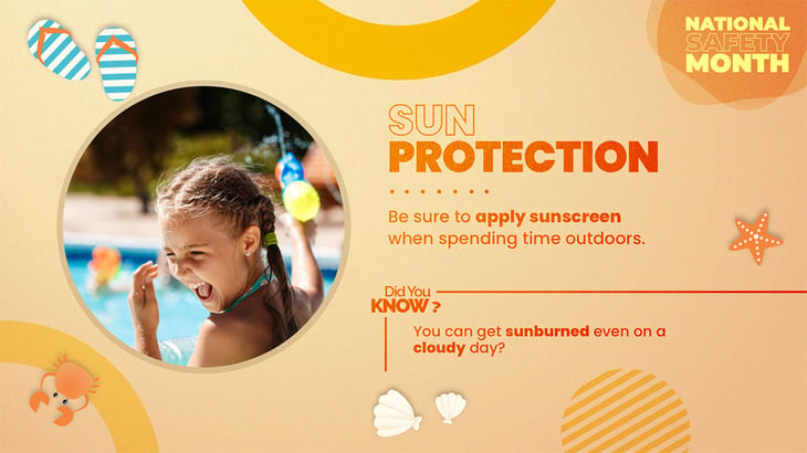 sun protection digital signage