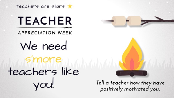 digital signage of teacher apprecation with smore