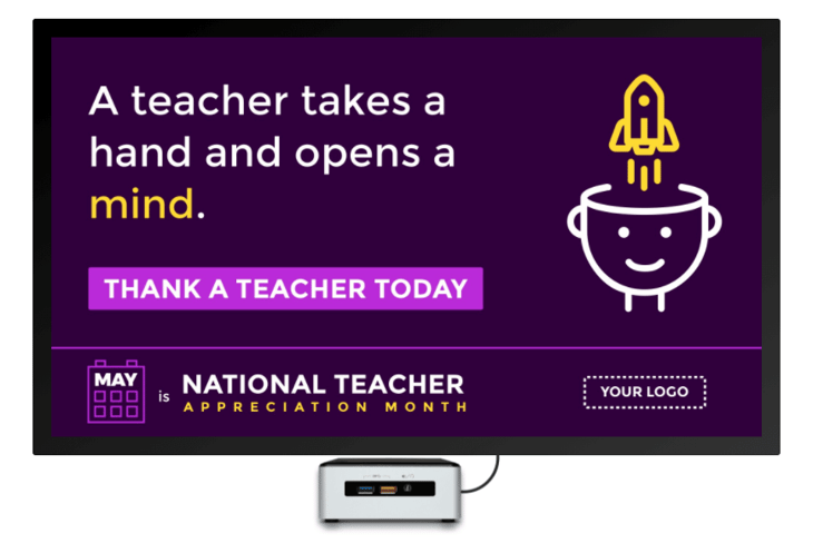 teacher appreciation month digital signage template