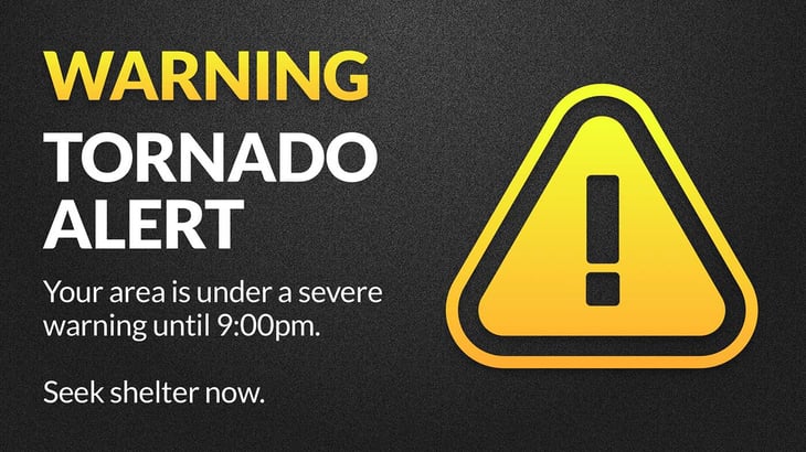 tornado warning CAP alert