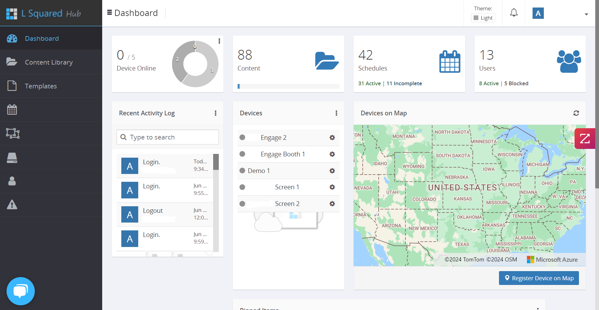 l squared hub dashboard