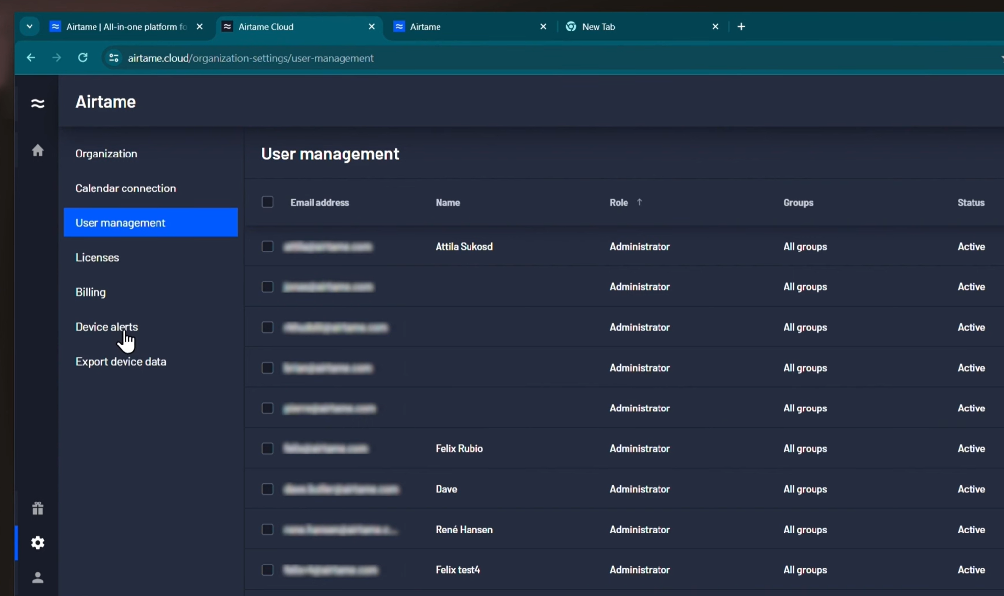 blue background vivi cms dashboard