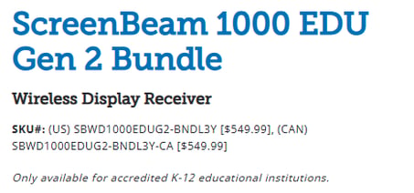 screenbeam 1000 edu gen 2 pricing screenshot