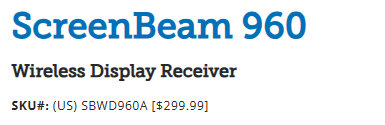 screenbeam 960 pricing screenshot