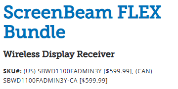screenbeam flex bundle pricing