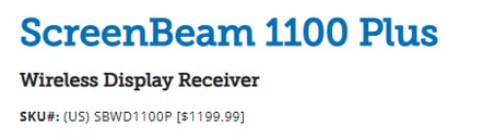 screenbeam 1100 plus pricing screenshot