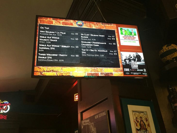 university of la verne digital signage menu