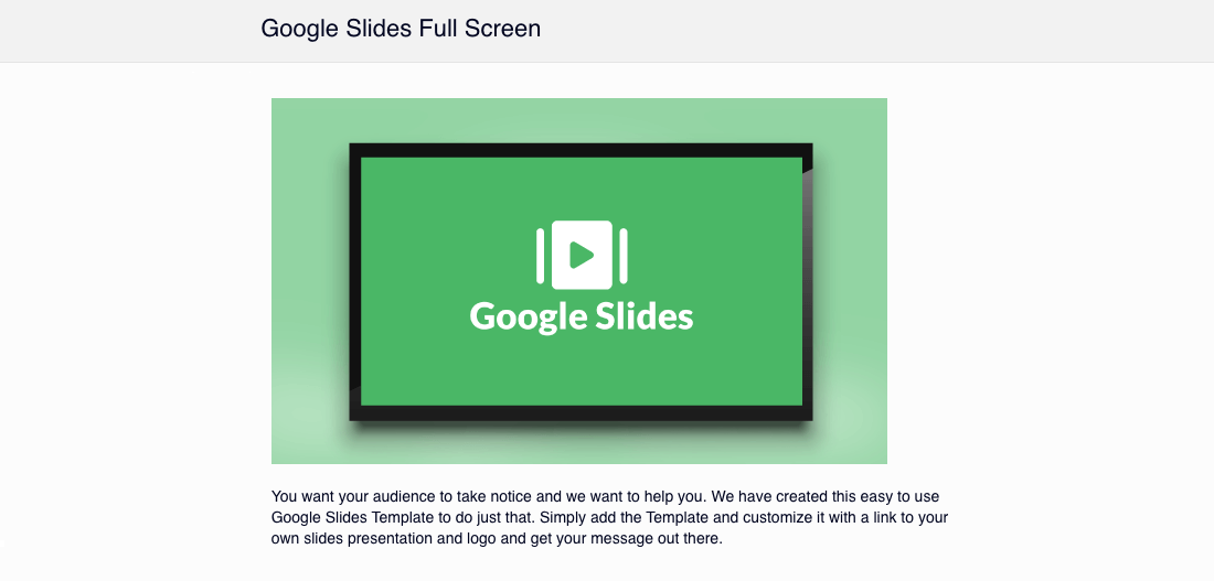 Uploading Google Slide to Digital Signage Content Management System