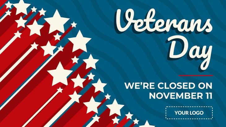 veterans day digital signage template