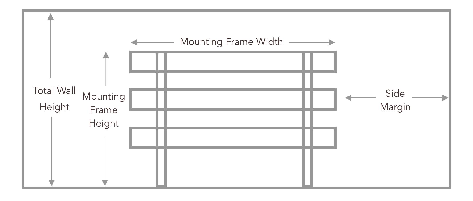 video grid display mounting hardware schematic
