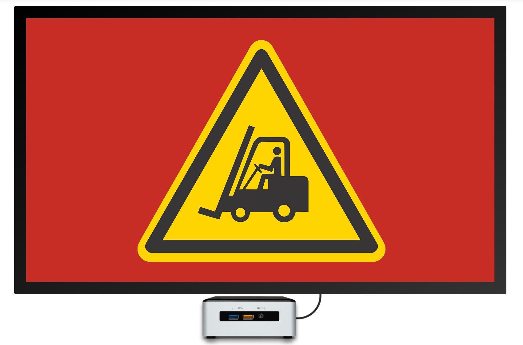 watch for forklift digital signage