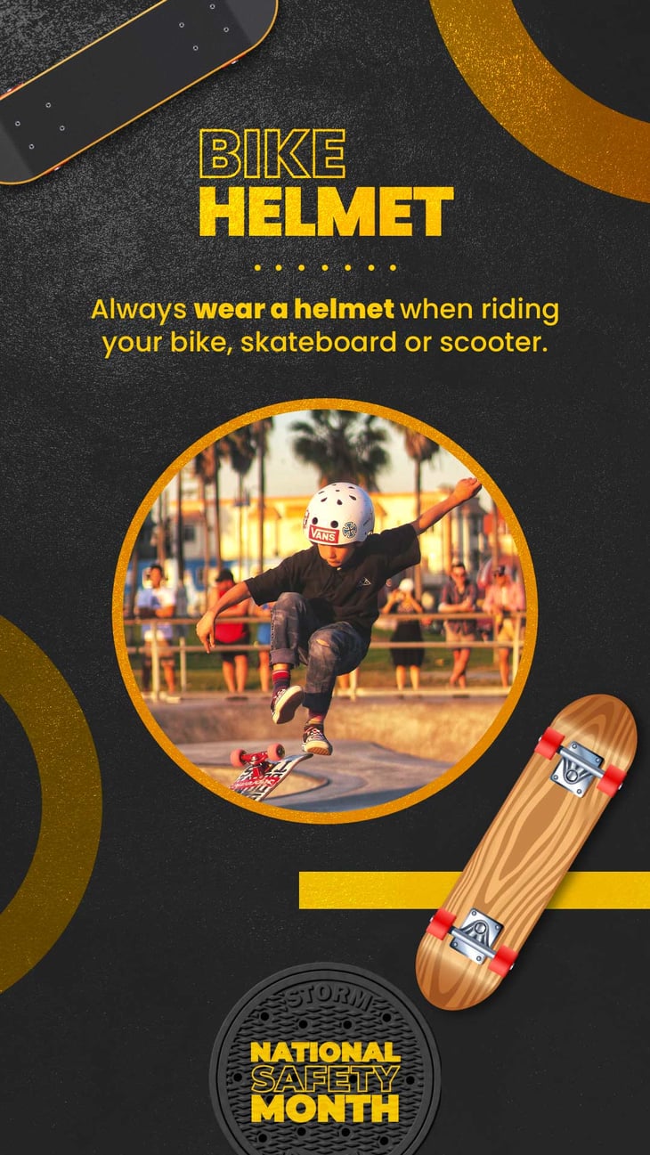 wear a helmet poster
