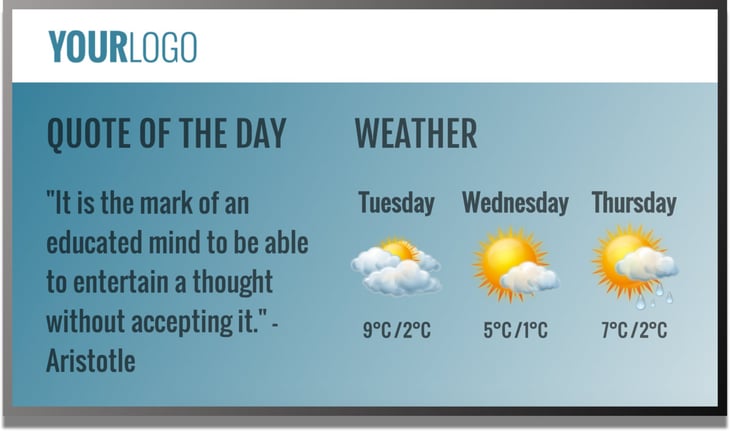 weather university digital signage content