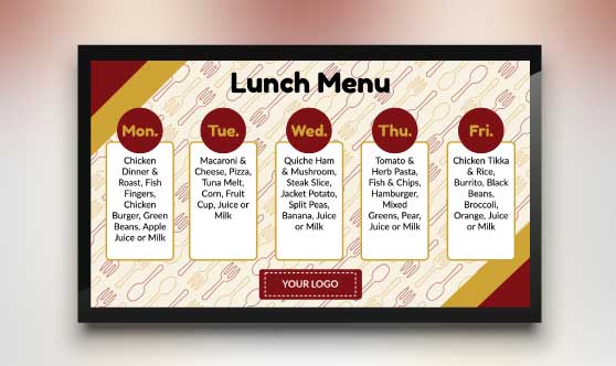 Weekly Lunch Menu