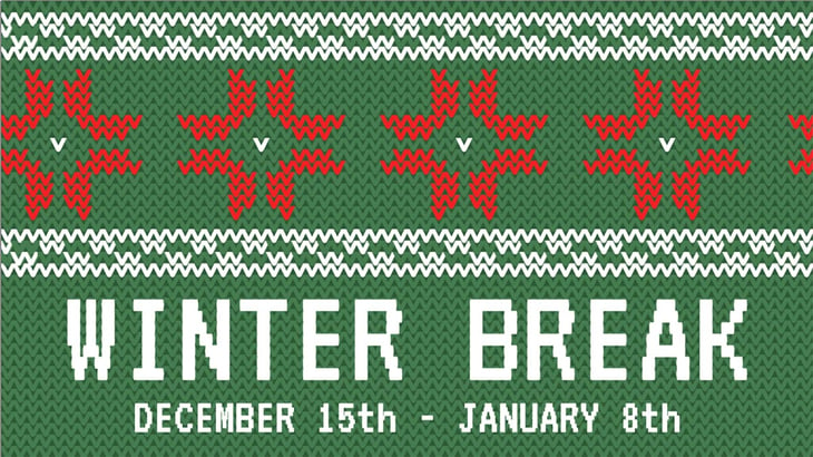winter break digital signage template