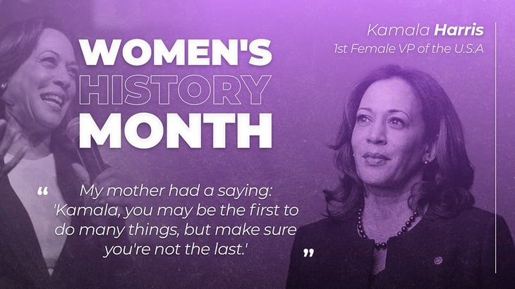 women history month kamala harris digital signage template